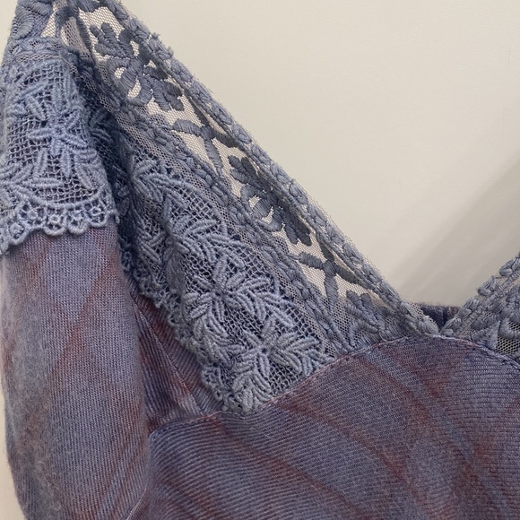 Free People Intimately Flannel Dress Blue - Picture 5 of 7